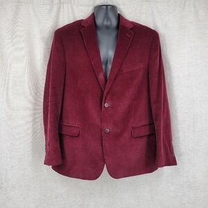 Saddlebred Heritage Corduroy Rich Maroon Burgundy Blazer Jacket